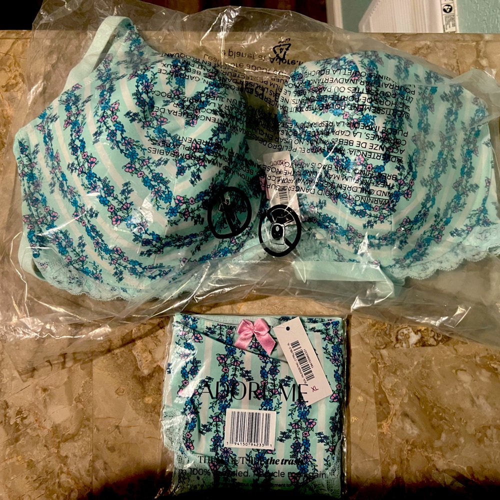 Adore Me Nare Contour Plus Bra and panty set